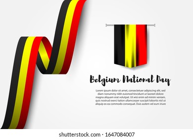Belgium National Day Vector Illustration Template Design