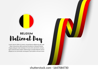 Belgium National Day Vector Illustration Template Design