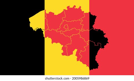 Belgium National Flag Administrative Regions 260nw 2005986869 