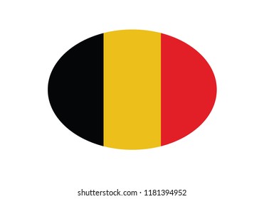 Belgium national flag circle shape country emblem state symbol