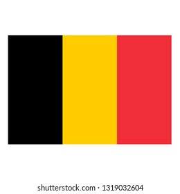 Vector Illustration Flag Belgium Stock Vector (Royalty Free) 754176874