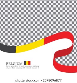 Belgium national flag ribbon stock vector