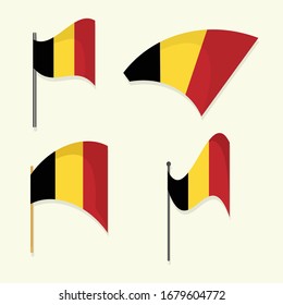 Belgium national flag simple vector design