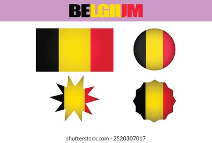 Belgien National Flag Vektor - hochwertige, lebendige Design ideal für patriotische Projekte und Veranstaltungen.