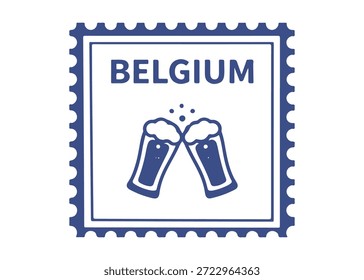 Bélgica selo postal ícone do vetor em um fundo branco
Carimbo de correio vetorial sobre fundo branco