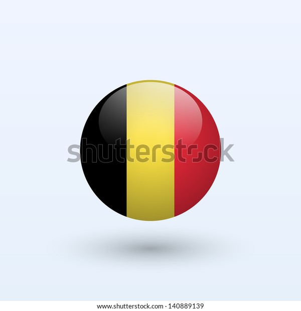 Belgium Round Flag Vector Illustration Stock Vector Royalty Free 140889139