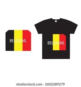 Belgium Shirt : National Shirt Template : Vector Illustration