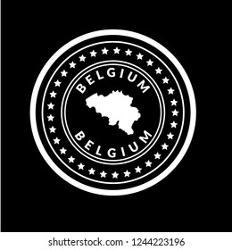 Belgium Silhouette Map, belgium icon,emblem, label, badge,sticker, logo. Designed for your web site design, logo, app, UI