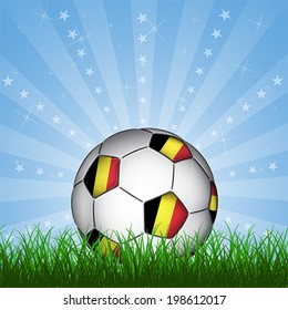 Belgium soccer ball, vector