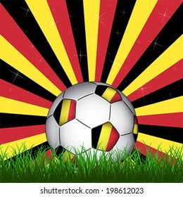 Belgium soccer ball, vector