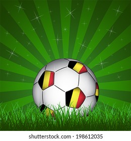 Belgium soccer ball, vector