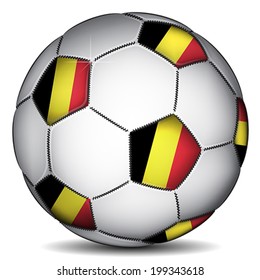 Belgium soccer ball, vector