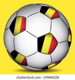 Belgium soccer ball, vector