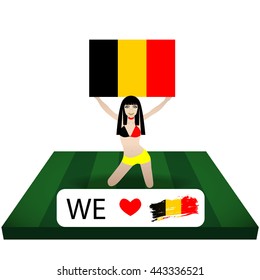 belgium sport cheering girl