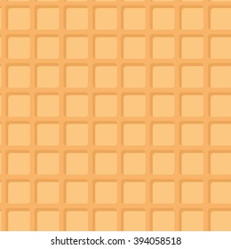 Belgium square waffles seamless pattern, pastel colors, golden crust dough abstract background. Vector