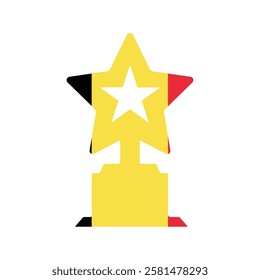 Belgium star award flag icon