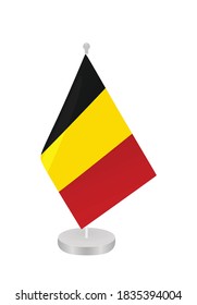 Belgium table flag. vector illustration