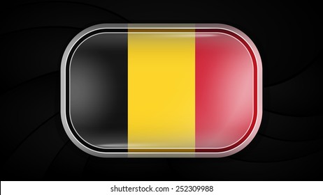 Belgium. Vector Flag Button Series. Rectangular Shape This image is a vector illustration and can be scaled to any size without loss of resolution. This image will download as a EPS file.