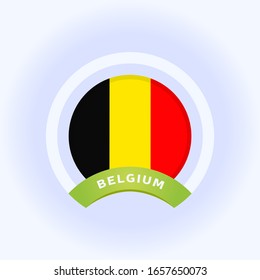 Belgium vector flag. European football 2020 tournament final stage. Official championship colors and style