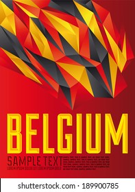 Belgium - Vector geometric background - modern flag concept - Belgium colors