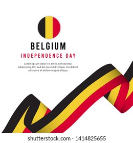Belgium vector template. Design for banner, greeting cards or print.