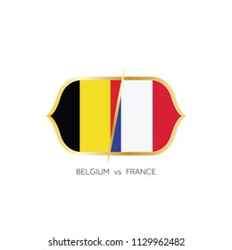 Belgium versus France soccer match.