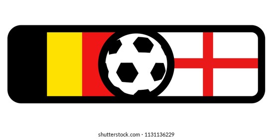 Belgium vs England flags