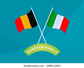 belgium vs italy match vector illustration Football euro 2020 championship 