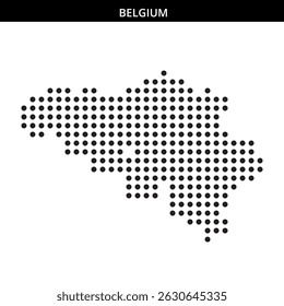 Belgium's outline depicted in dots