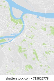 Belgrade Colored Vector Map