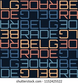 Belgrade, Serbia seamless pattern