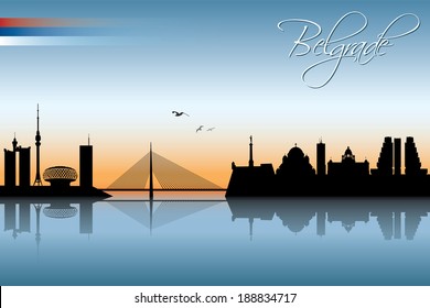 Belgrade skyline - vector illustration