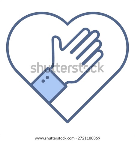 Belief Blue Icon Vector Illustration