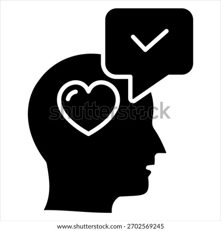 Belief Glyph Icon Illustration Vector