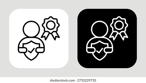 Belief System Icon In Black and White Line Style