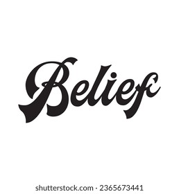 belief text on white background.