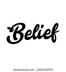 belief text on white background.