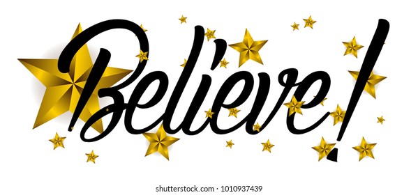 believe, beautiful greeting card