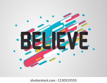 believe, beautiful greeting card background or banner with sport theme. vector