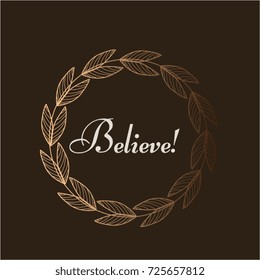 Believe, Beautiful greeting card poster