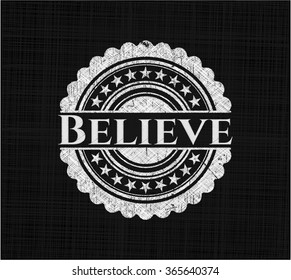 Believe chalk emblem