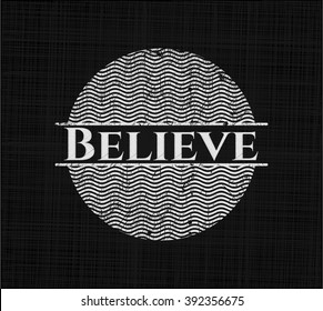 Believe chalk emblem