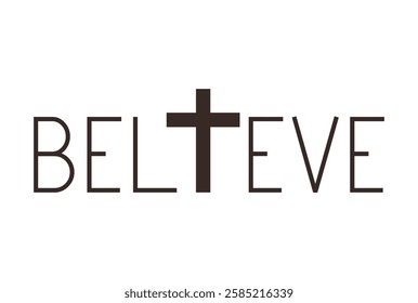 Believe Cross Faith Logo illustration