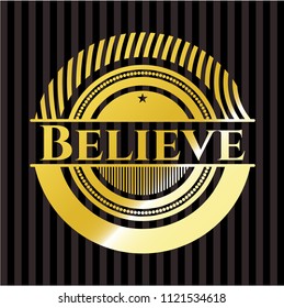 Believe gold emblem