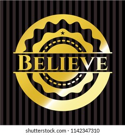 Believe gold emblem