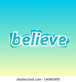 believe lettering