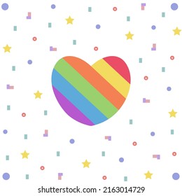 Believe in love believe in feelings this is enough.heart shaped background and consists of geometric shapes