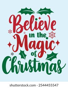 Believe in the Magic of Christmas Typography Design
