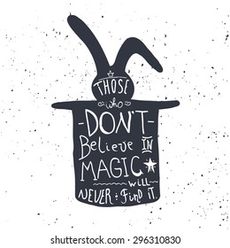 Believe in magic creative lettering, great for your design - print on stuff etc.