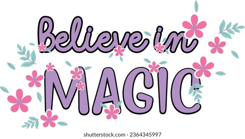 believe magic flowers cute girl 